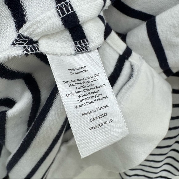 Talbots Navy White Stripe Nautical Crewneck Sweater Sz Lg - Picture 4 of 5